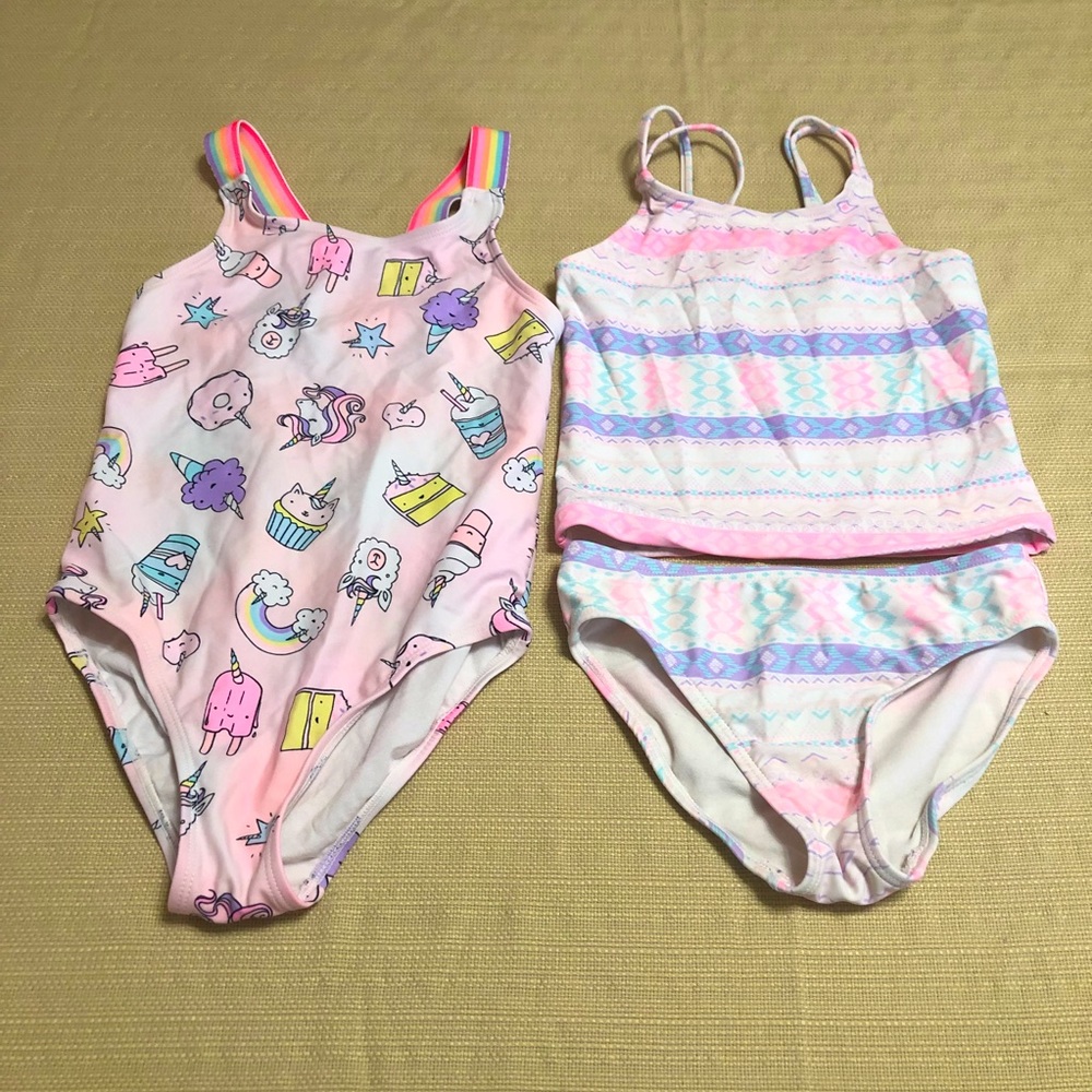 Lot of little girl bathing suits - Size 5/6